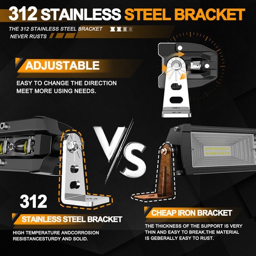 Multiple Size LED Light Bar 20"-50" Slim Curved Design Offroad Spot/Flood Light - Picture 4 of 31