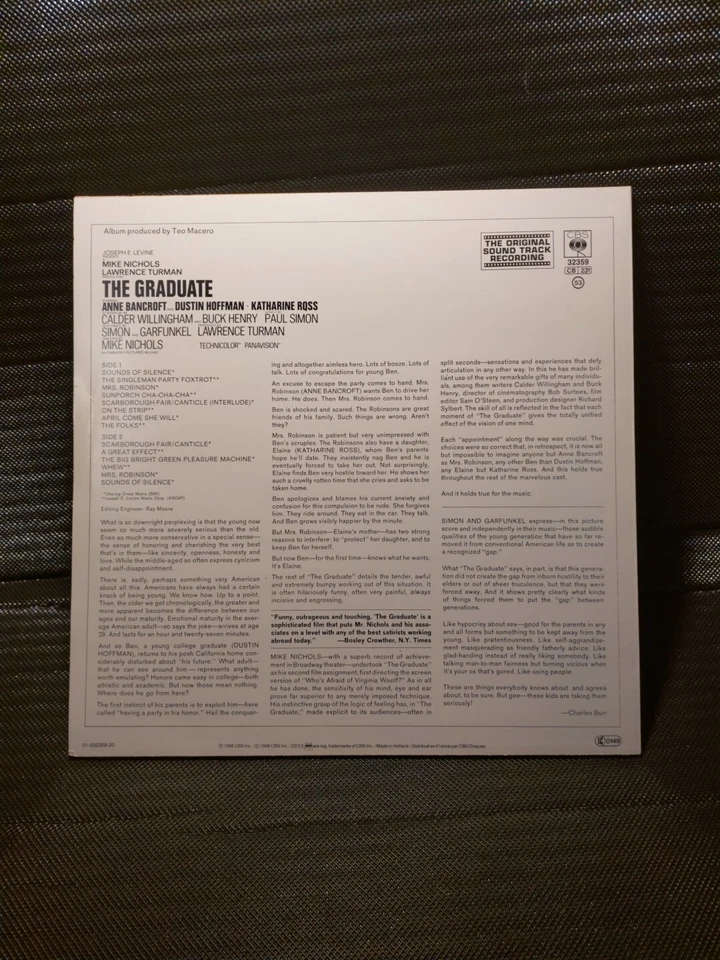 UNUSED Simon & Garfunkel  THE GRADUATE  Soundtrack LP CBS 32359 Sleeve/Vinyl =NM - Bild 2 von 4