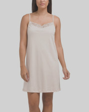 NWT Hanro Madlen Nightgown Womens Size XS 100 COTTON Loungewear PALE PINK