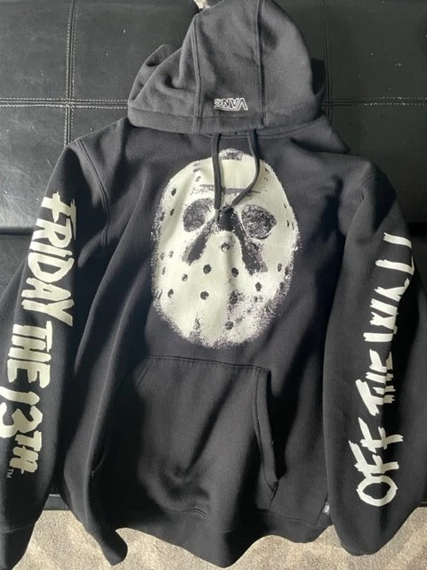 VANS X HORROR Friday the 13th Pullover hoodie Small Glow in the dark NWT  Sealed