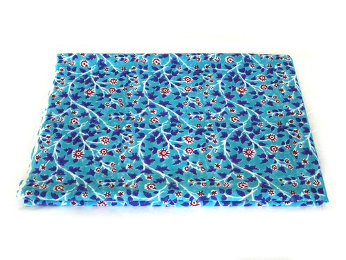 Indian Traditional Hand block Print Fabric By Yard Running Loose Cotton Fabric - Picture 3 of 7