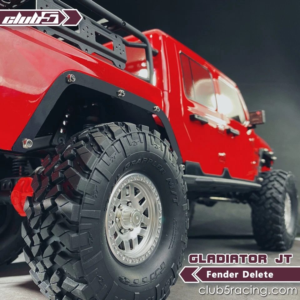 Fender Delete para SCX10 III Jeep Gladiator JT (alumínio anodizado – acabamento preto) - Imagem 4 de 4