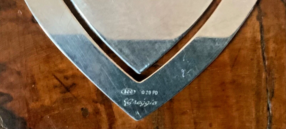 segnalibro a forma di cuore ARGENTO 800 , Greggio Argentiere - Immagine 2 di 4