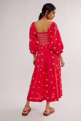 New Free People Dahlia Embroidered Maxi Dress Size Extra Small New Free People Dahlia Embroidered Maxi Dress Size Extra Small
