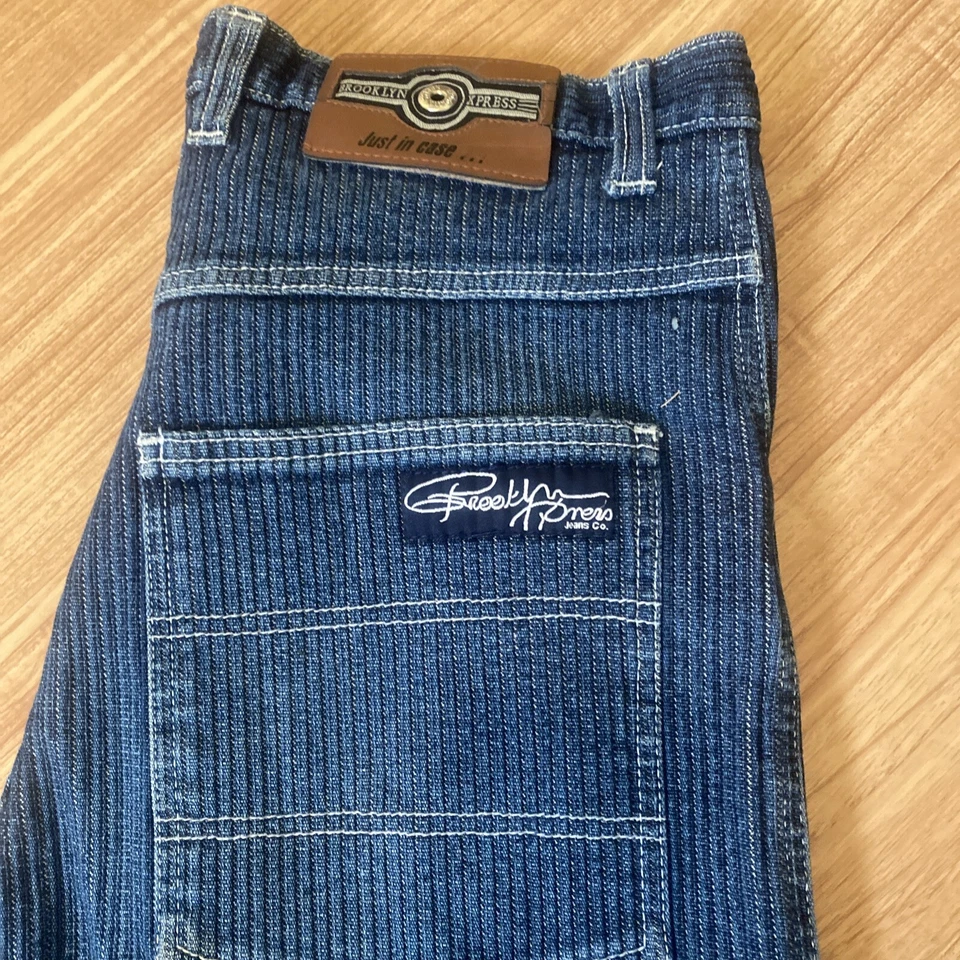 Pantalones Brooklyn Express Vintage Material Único Algodón/Pana Y2K Foto 3 de 4