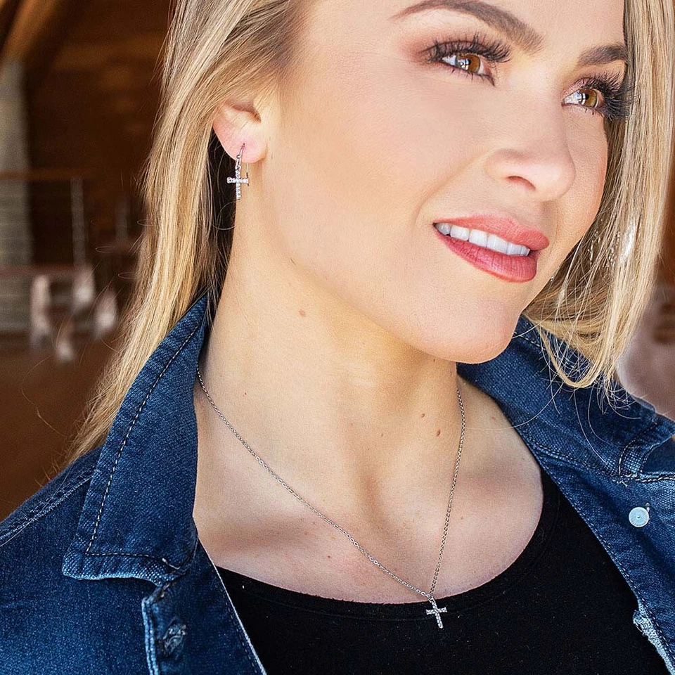 Montana Silversmiths Ladies Unwavering Cross Jewelry Set JS4543 - Image 2 of 2