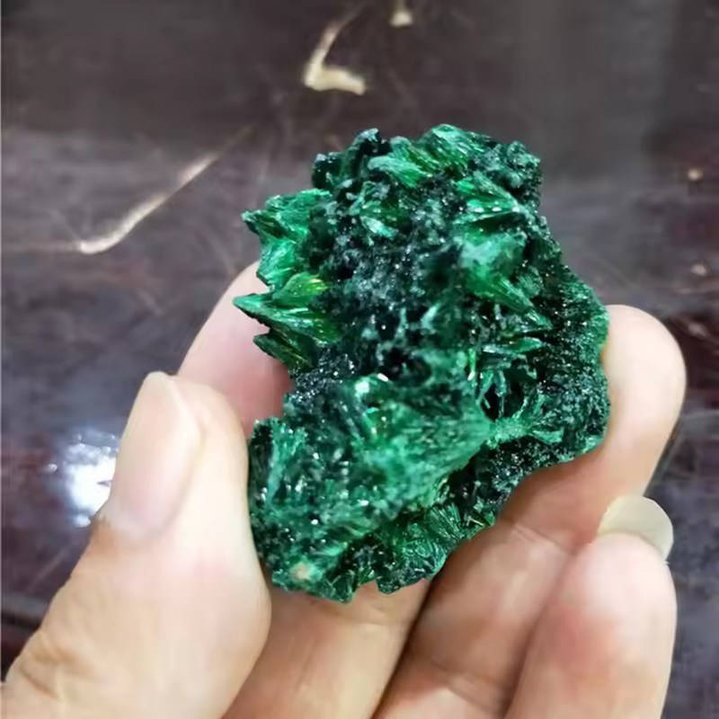 Natural Malachite Quartz Crystal Rock Block Polished Pattern Specimen