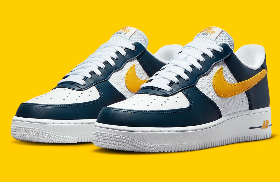 Мужские кроссовки Nike Air Force ONE 1 Low Embedded мичиганский размер US 11 D РЕДКАЯ МОДЕЛЬ