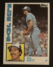 1984 Topps Jim Gott Baseball Card #9 Blue Jays Pitcher VG O/C