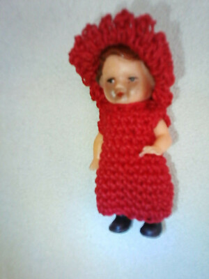 ARI-Puppe, 8cm, unbespielt, Handarbeit, DDR, Königsee,Puppenhaus NEU  B