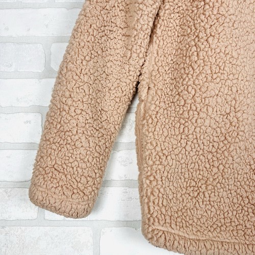 Abercrombie Kids Sherpa Fleece Cardigan Sweater Size 13/14 Pink Peach So Soft - Picture 11 of 14