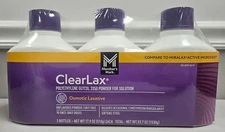 Member's Mark 3 x 17.9 oz ClearLAX Osmotic Laxative Polyethylene Glycol Exp 5/27
