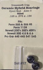 Smooth Drag Newell 220, 229, 235, 322, 332, 338, 344 Ceramic Hybrid Ball Bearing