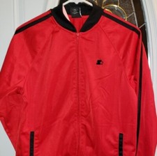 Starter Kids Black Jacket Full Zip Sports Size 14/16 Pockets