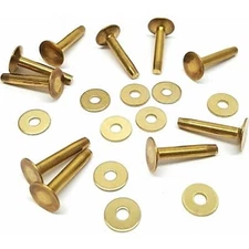 Solid Brass Rivets With Burrs #12 - 3/4" or #9 -1"  makes 10 complete sets