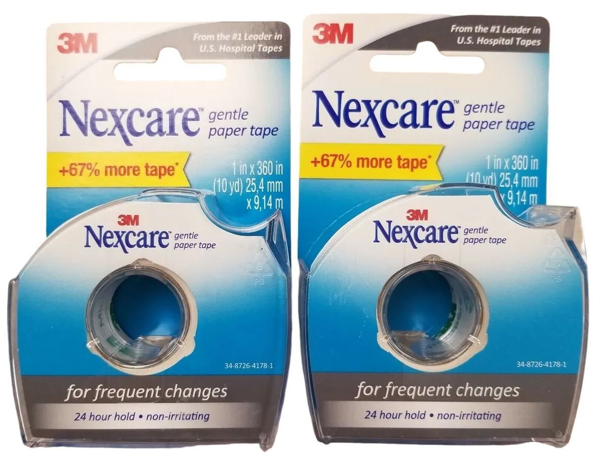 Nexcare Gentle Paper Tape 1 in x 10 yd on Dispenser ( 2 pack