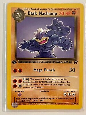 Dark Machamp Team Rocket 10/82 Unlimited Holo Rare Pokemon Card LP