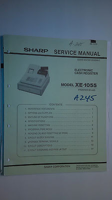 Sharp Xe 1055 Service Manual Original Repair Book Cash Register