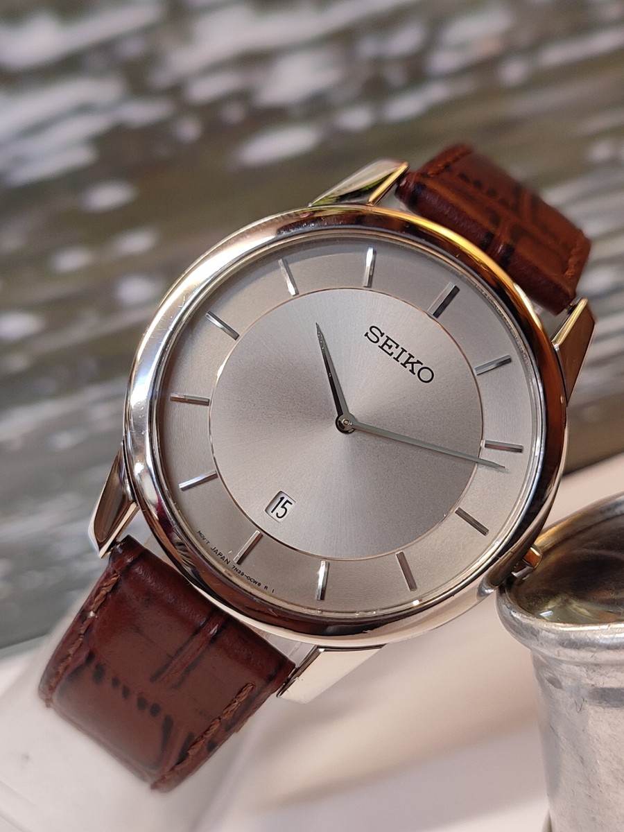 SEIKO QUARTZ SILVER DIAL 7N39-0BY0 JAPAN MEN'S SAPPHIRE SEIKO QUARTZ SILVER DIAL 7N39-0BY0 JAPAN MEN'S SAPPHIRE
