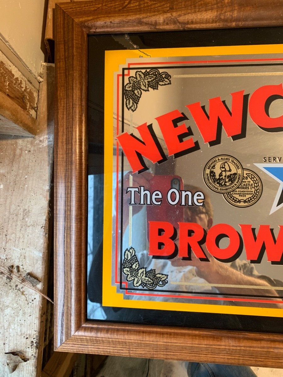 希少 NEWCASTEL BROWN ALE パブミラー 鏡 鏡 - 鏡 希少 NEWCASTEL BROWN ALE パブミラー 鏡 鏡 - 鏡