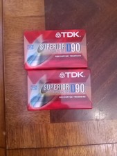 2 TDK D90 Standard Audio Cassette A00808-20