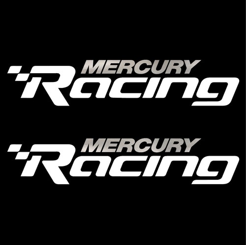 SET OF 2 Vinyl Decals fits Mercury Racing Boat, bumper sticker. Mail w/Tracking - Picture 17 of 18