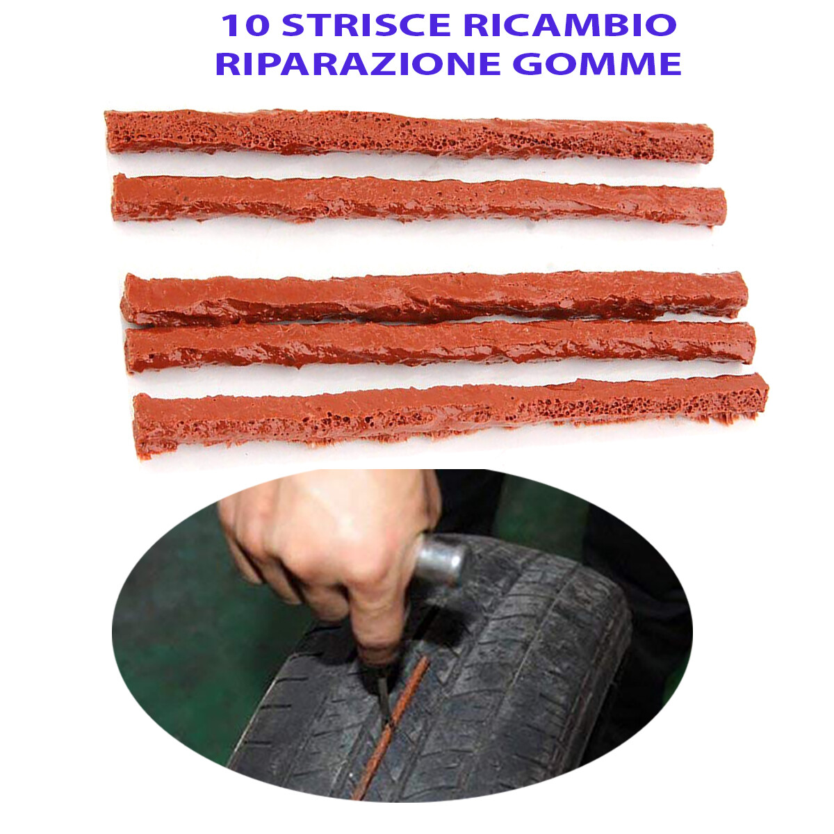 Stringhe Strisce Per Riparazione Gomme Kit Ripara Pneumatici Auto, Moto - Foto 4