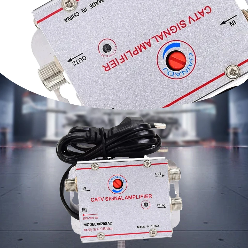 CATV TV Antenna Signal Amplifier Booster Splitter For Digital TV Input 2-OutpxT - Image 4 of 4