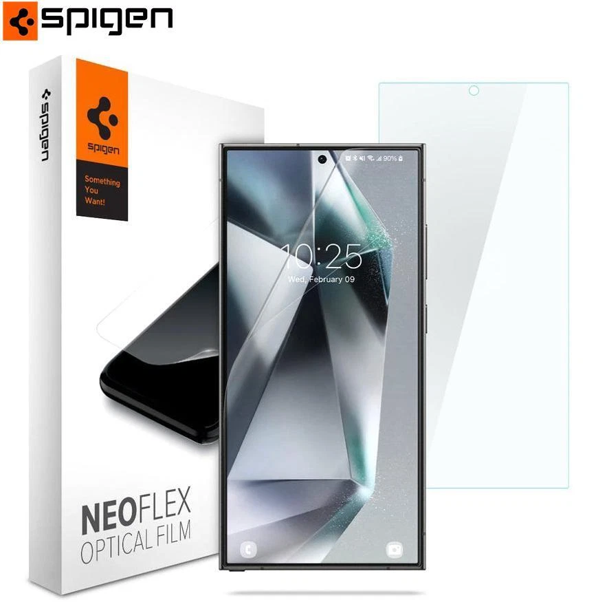 2x Displayschutzfolie für Galaxy S24 Ultra Spigen Film Handy Folie Transparent