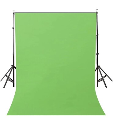 LYLYCTY Background 5x7ft Non-Woven Fabric Solid Color Green Screen Photo