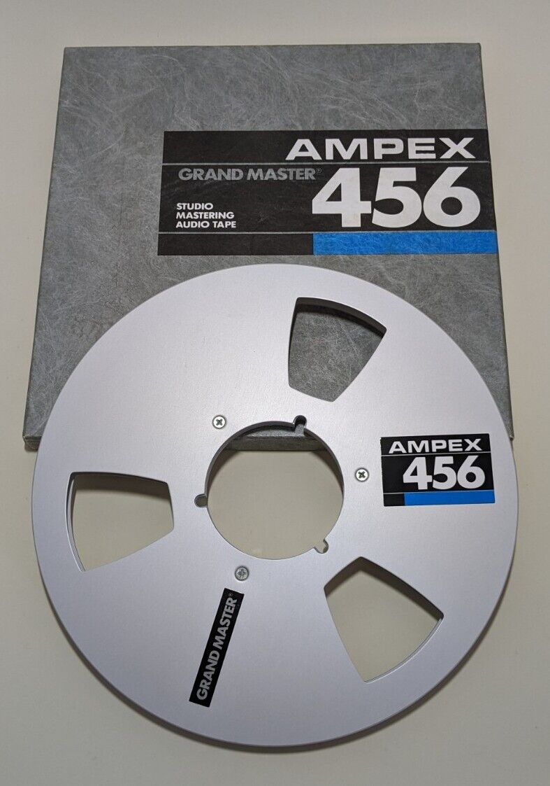 Ampex Grand Master 456 Metal Take Up Reel 1/4" x 10.5" w/ Box, No Tape 