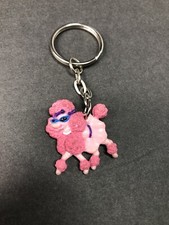Vintage poodle wearing sunglasses keychain