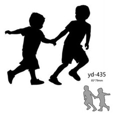 Children Running Playing Metal Cutting Dies Decoration Scrapbooking Card Craft