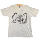 Pat McCurdy Womens T Shirt White Size L Sex Beer Graphic Signed Vintage 2004 Y2K