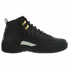 jordan 12 black white gold