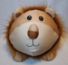 Gold Lion Microbead Pillow Plush 12" Round Idea Nuova