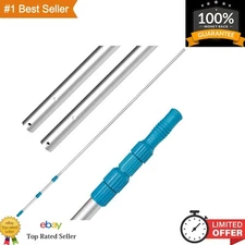 Extendable 15-Foot Aluminum Pool Maintenance Pole with Accessories Compatibility