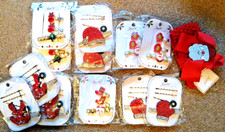 13 Lot Christmas Hair Clips Rhinestones Santa Hairpins Deer Hat Gloves Headband