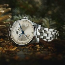 Hamilton Jazzmaster Open Heart Auto St Steel Ivory Dial Men's Watch H32705121 4