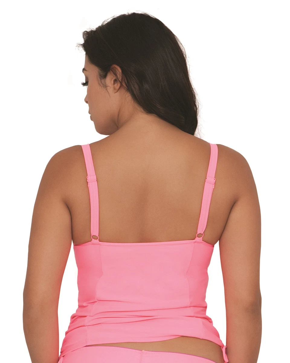 Curvy Kate CS3506 Jetty Balcony Tankini Top in Flamingo Pink
