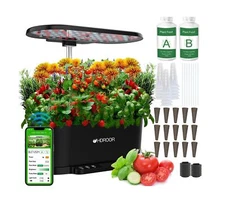 Hydroponics Growing System Kit APP Controlled, 15 Pods Indoor Herb Garden Hyd...