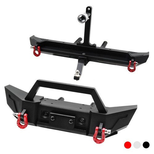 Metal Front Rear Bumper Lights 1/10 RC Crawler SCX10 III Gladiator JLU Wrangler