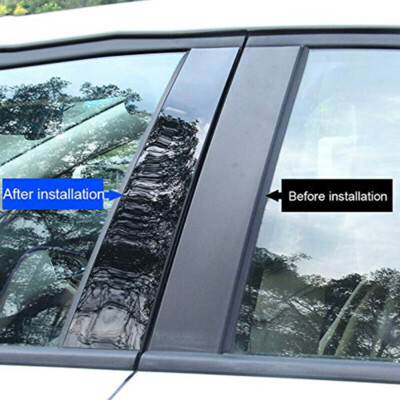 Side Door Molding Pillar Post Trim Fit Skoda Yeti 2010-2017 4pcs Set Piano Black
