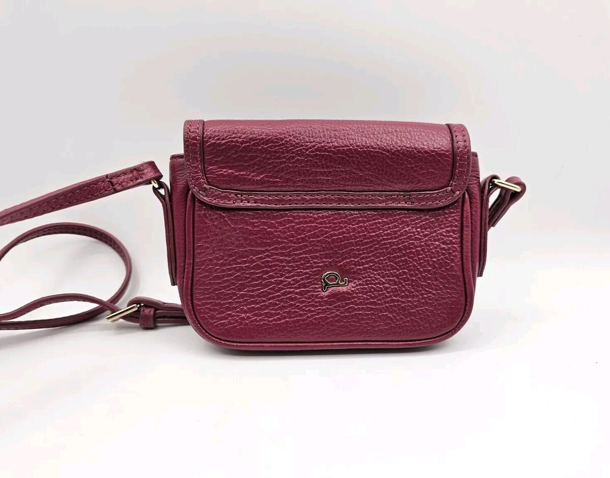 Dayaday Spain Small Crossbody Bag Cranberry Leather Front Dayaday Spain Small Crossbody Bag Cranberry Leather Front