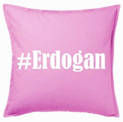 #Erdogan Kissenbezug Pink Ich Liebe Erdogan 111499