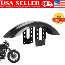 Carbon Fiber Front Fender Mudguard Fairing For Harley Sportster 883 1200 1988-UP