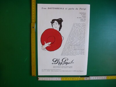 Advertising Beauty Creams D.ssa N.G.PAYOT Illustrator René GRUAU 1953