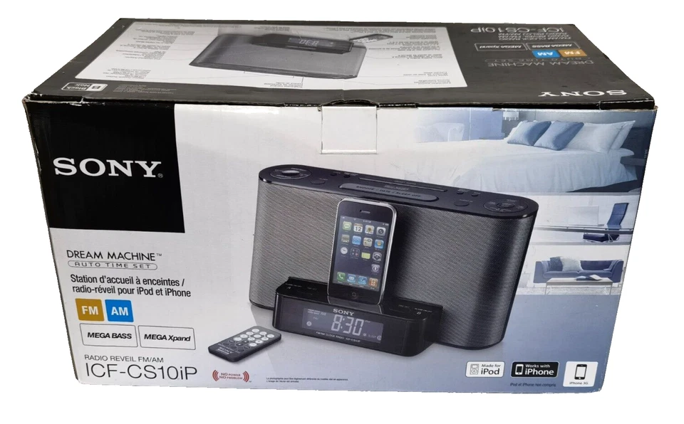 SONY Dream Machine ICF-CS10iP iPod Dock & AM/FM Clock Radio - Image 3 of 4