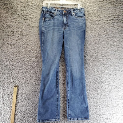 #ad #ad Wrangler Jeans Womens 27 Blue High Rise Slim Boot Denim Stretch Casual $39.00