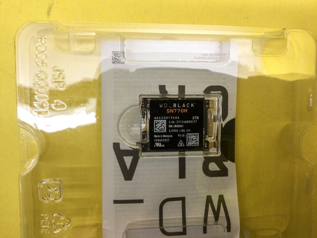 WD Black SN770M 2 TB M.2 2230 NVMe PCIe 4.0 Internal SSD 
